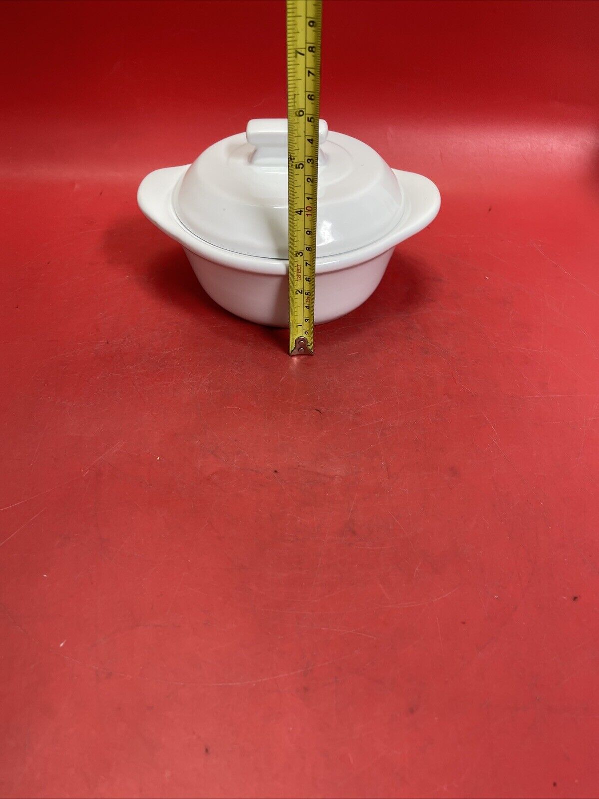 Pampered Chef -  3-Cup - Casserole Dish - White Ceramic - Lid & Dish