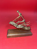 Vintage Metal Sculpture of Dentist and Patient 5”