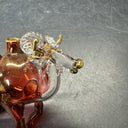 Vintage Hand Blown Glass Horse Perfume Bottles/ Lot Of 3