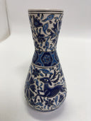 Vtg Handpainted Hellas Texture Vase Blue