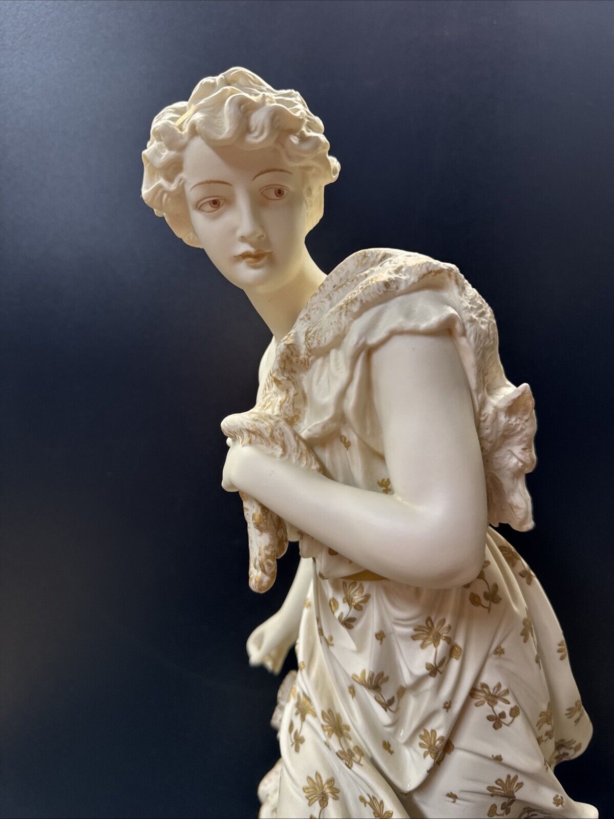 Rudolstadt Germany Porcelain Figurine Sculpture 18”