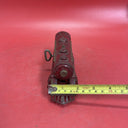 Vintage red locomotive, winding mechanism key