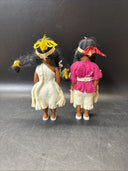 Vintage American Indian Dolls/ Lot Of 2 + Baby