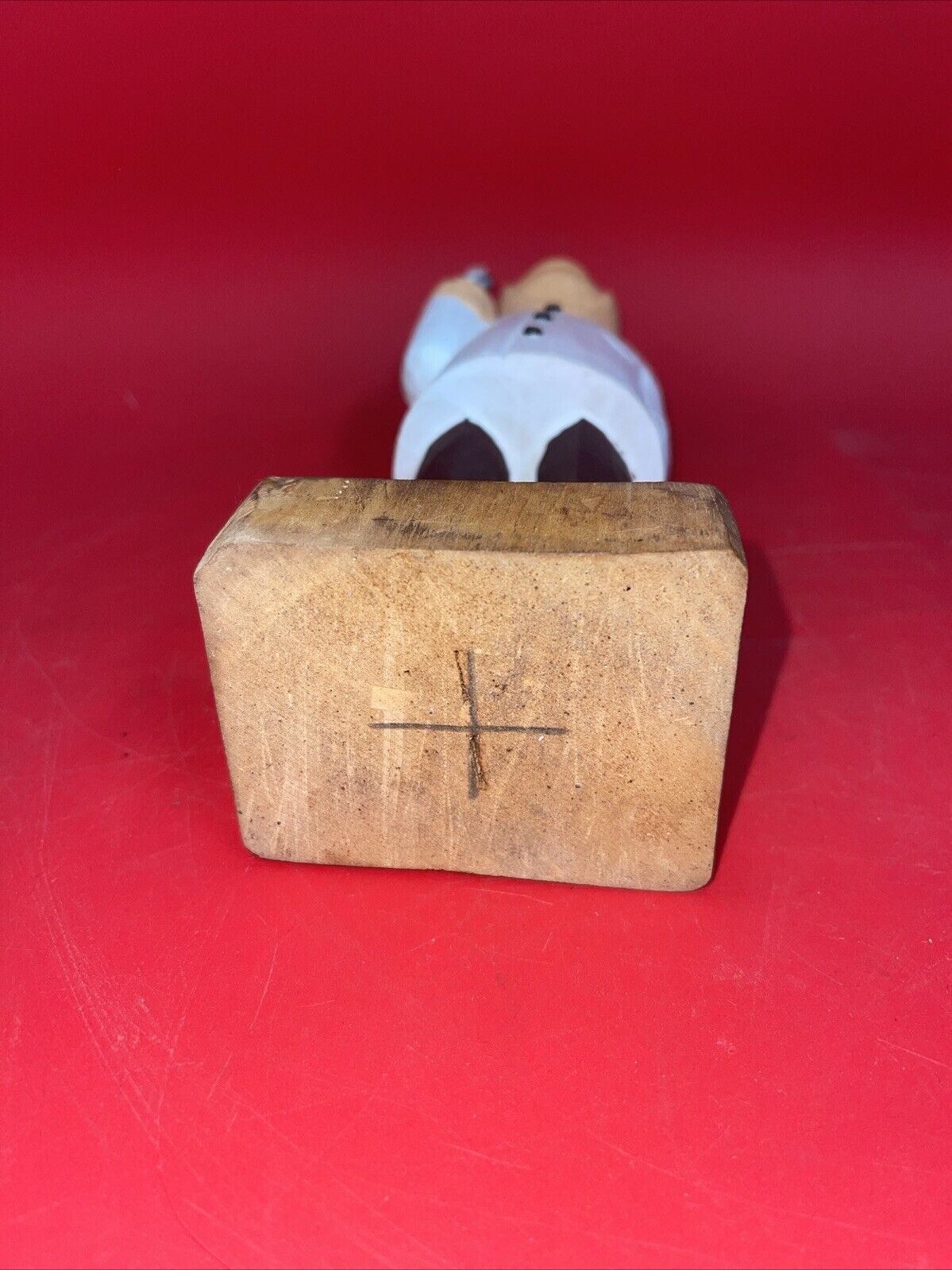 Handmade Wooden Figurine Doctor Dentist Scientist Folk Art 12"