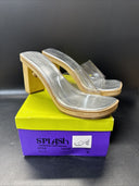 Splash Fashion Iris-02 Block Wooden Heels Size 8