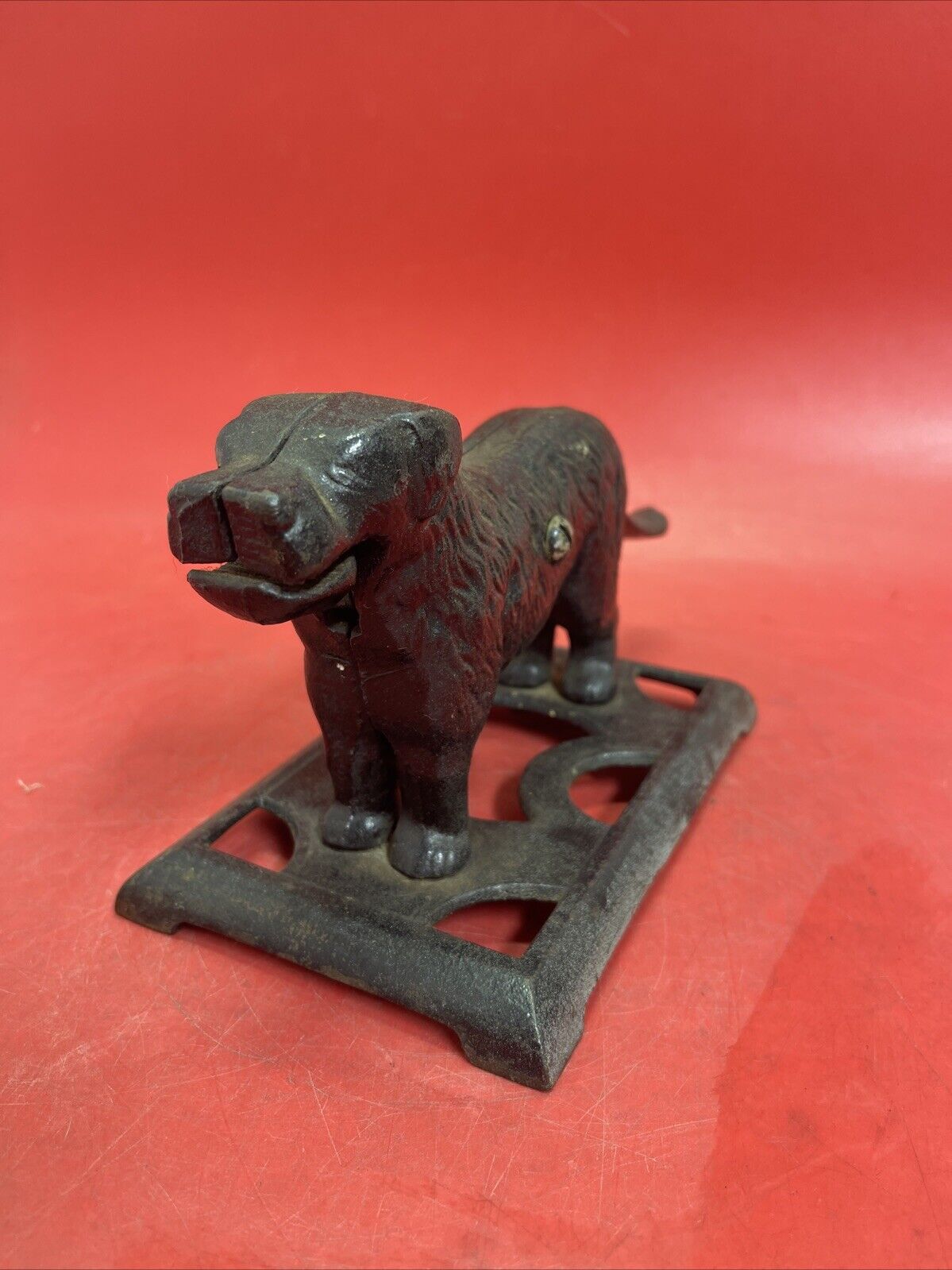 Vintage Antique Cast Iron Metal Dog Nutcracker