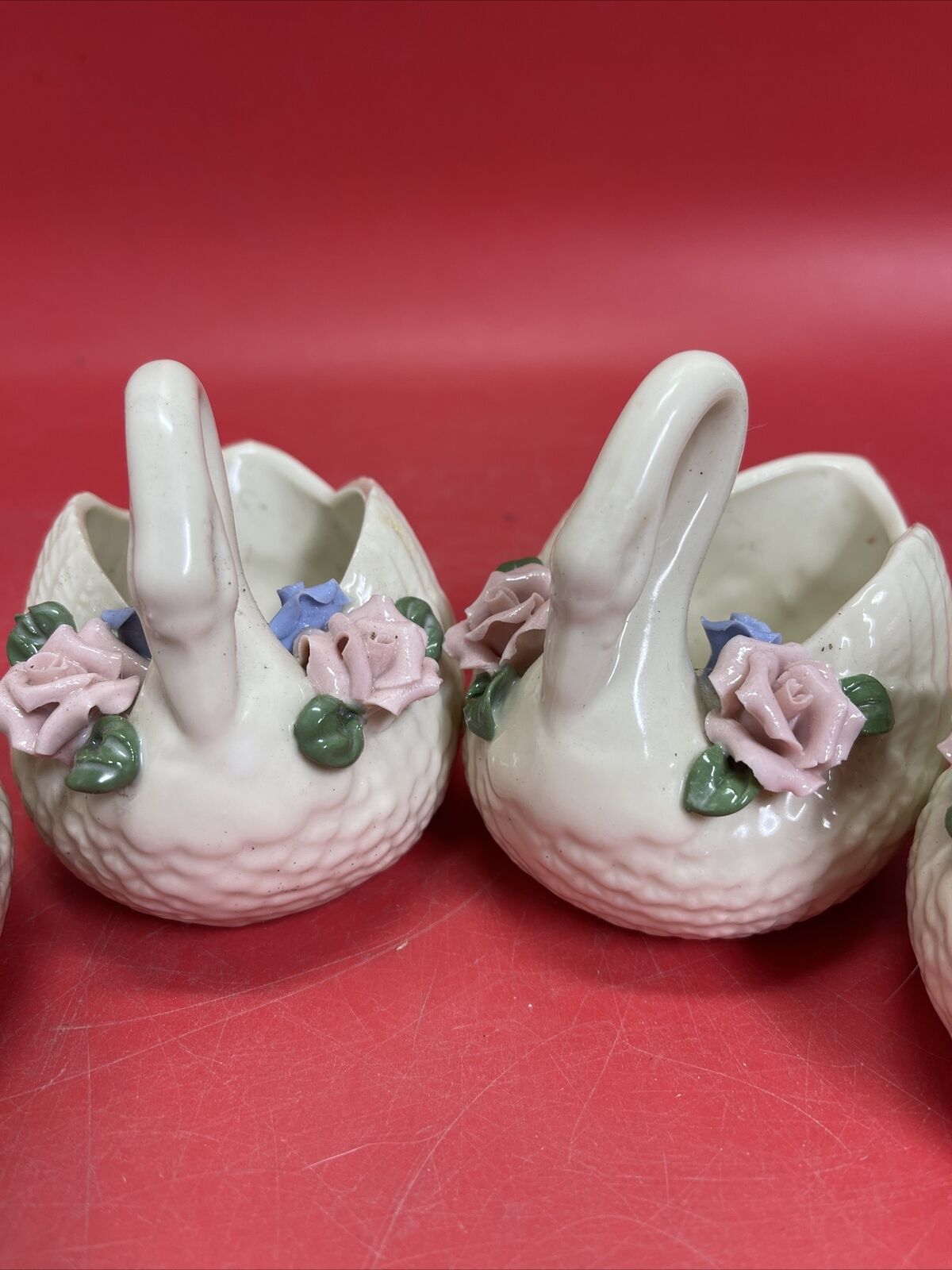 Vintage swan figurines lot 4