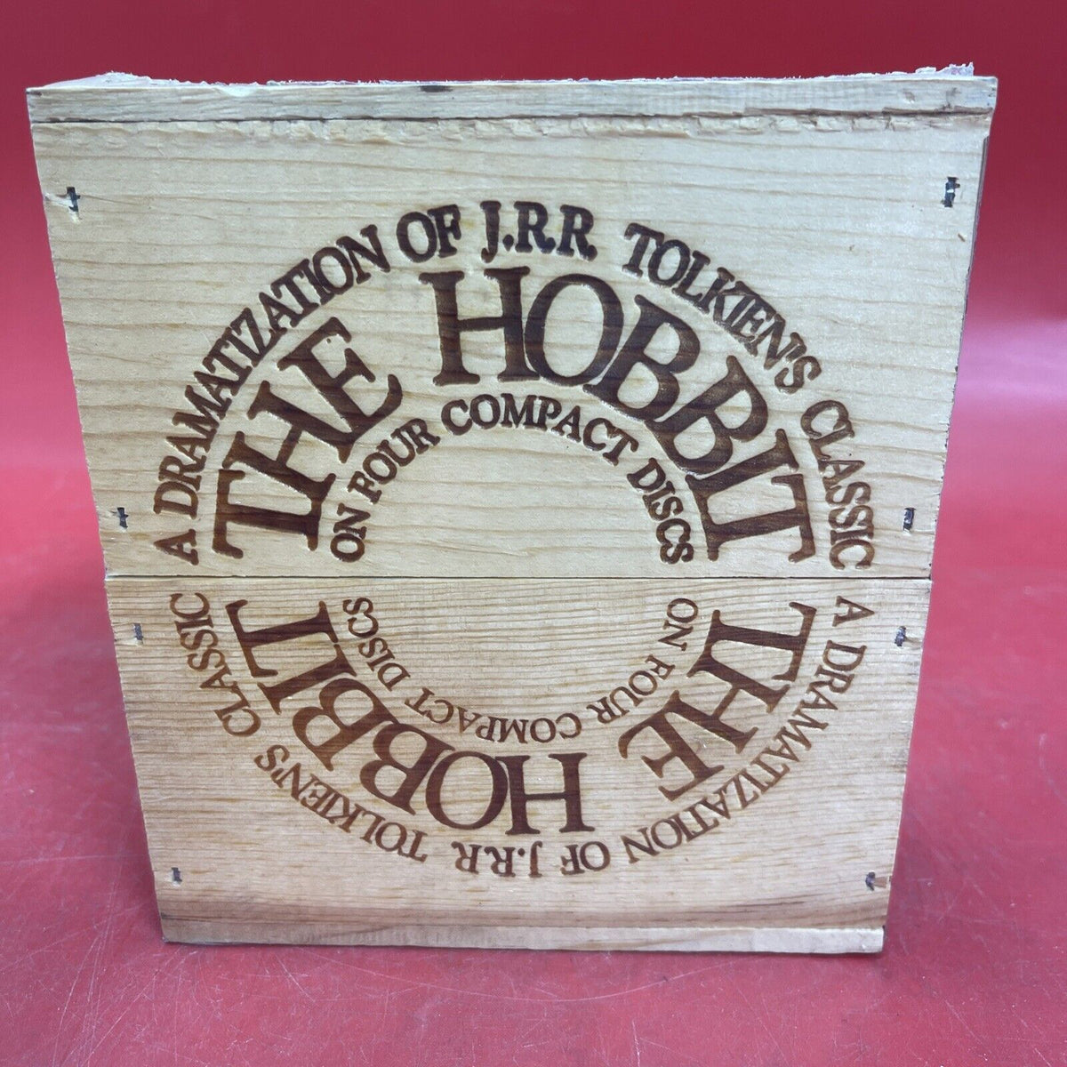 New! The Hobbit: A Dramatization of J.R.R. Tolkien's Classic 4 CD Set Wood Box