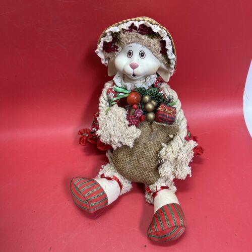 2 - House of Lloyd Christmas Bunny Rabbit Lop Eared Porcelain Face Rag Flossie