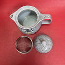 Vintage Asian Tea Set Teapot Cups Flowers Bridge Scene China Japan