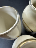 Vintage Art Mini Vase Japan Humming Bird Peacock/ Lot Of 4