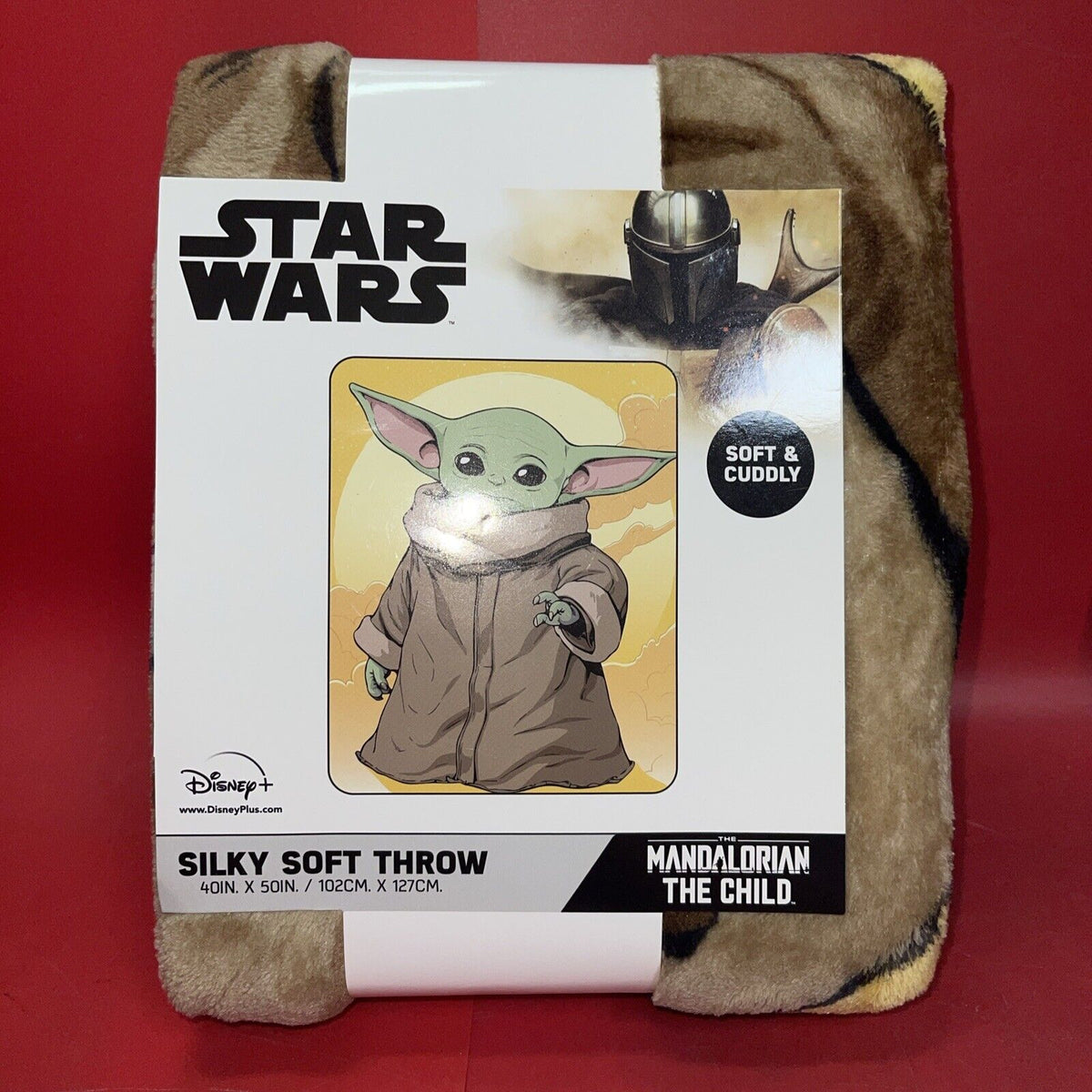 STAR WARS Toy The Mandalorian The Child Talking Plush Toy 7.5"& Silky Soft Throw