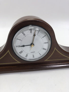 The Bombay Company Quartz Wood Mantle Clock Japan Movement-Napoleon Hat Style