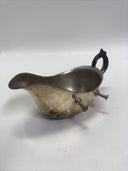 Vintage Victorian plated Silver Gravy Boat  With Details