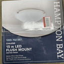 Hampton Bay Chalene 15 in. 1-Light Pewter Clip Integrated LED Flush Mount