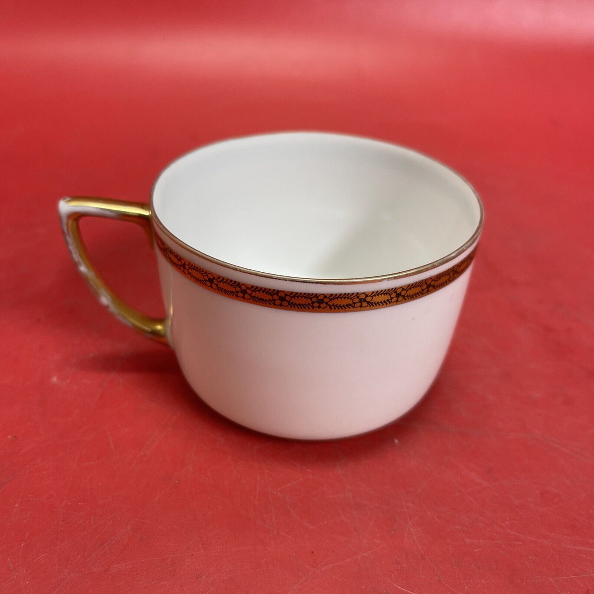 Antique MZ Austria Kaiserin Maria Theresia Carlsbad China Teacup & Saucer Set 4