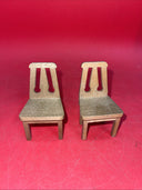 Vintage Dollhouse Miniature Mini Dining Table and Chairs  Furniture Set 3