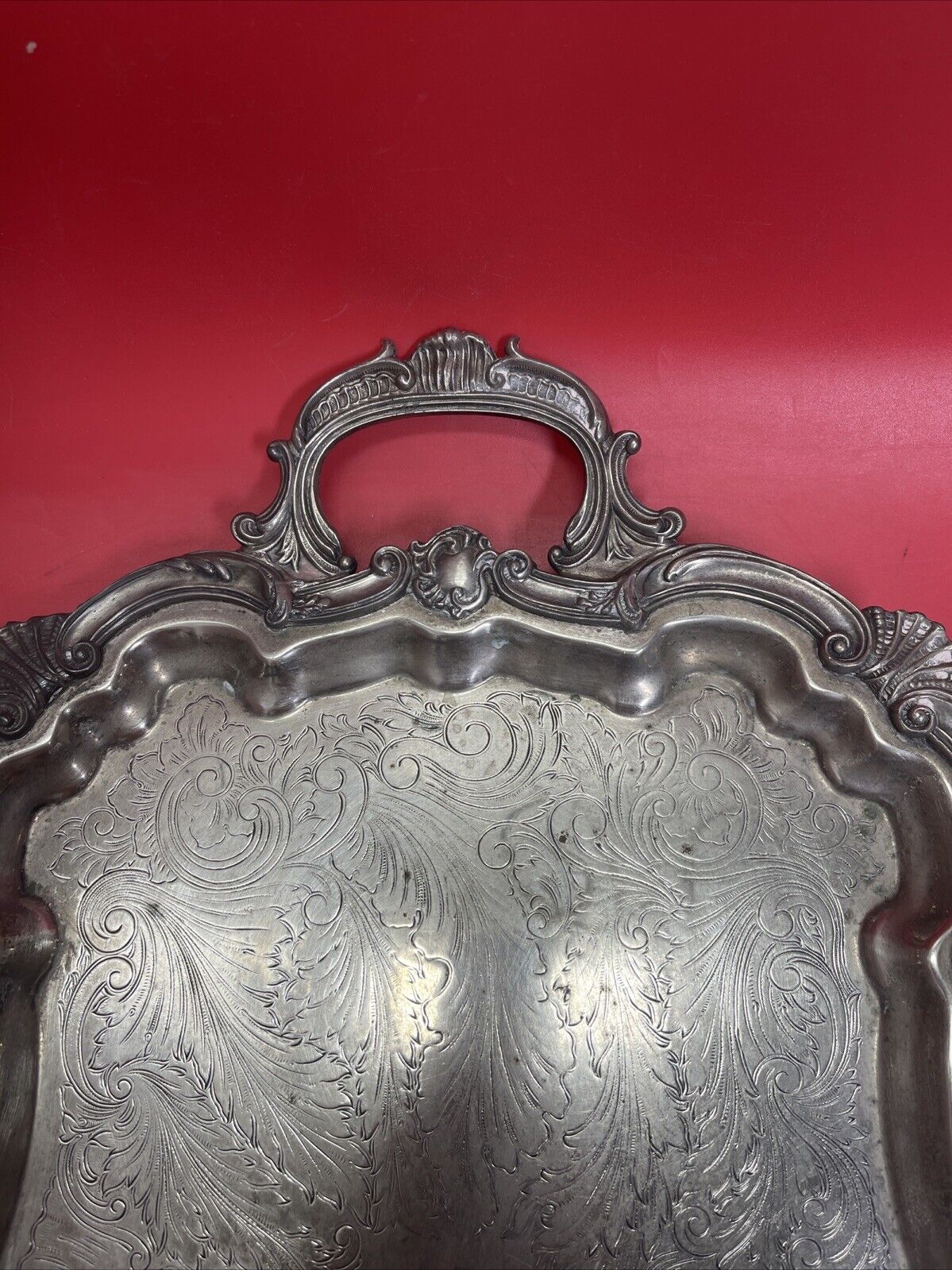 Antique BSC English Victorian 26”x14” Dishes Tray