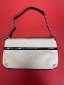 Kate Spade Handbag Purse Off White Pebble Leather Chain Strap Zipper Closure