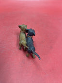 COLD PAINTED AUSTRIAN BRONZE DASCHUNDS FIGURINE