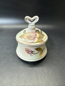Vintage Ceramic Porcelain Trinket Dish with Lid/ Lot Of 4