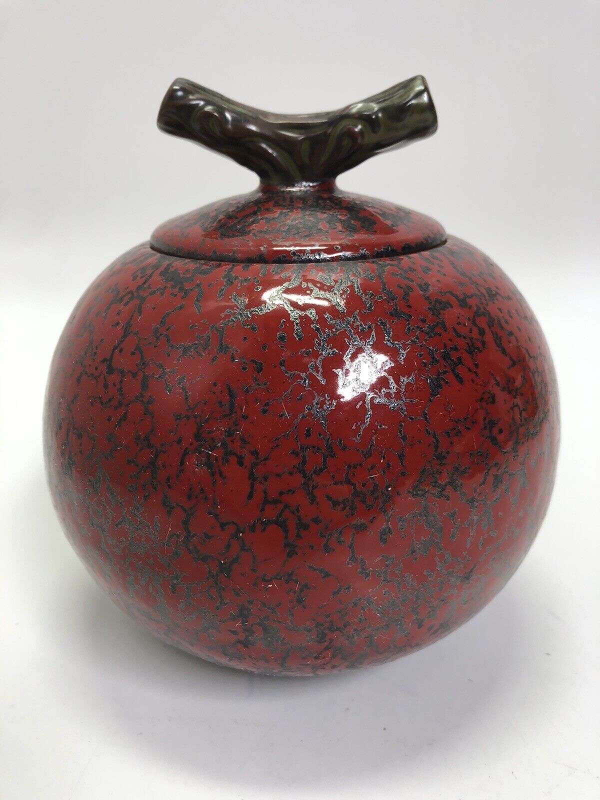 Studio Art Pottery Asian Inspired Sugar bowl