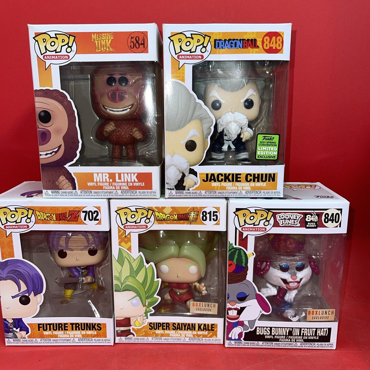 Funko Pop Animation Mixed Lot 5 ( 584,702,815,840,848)