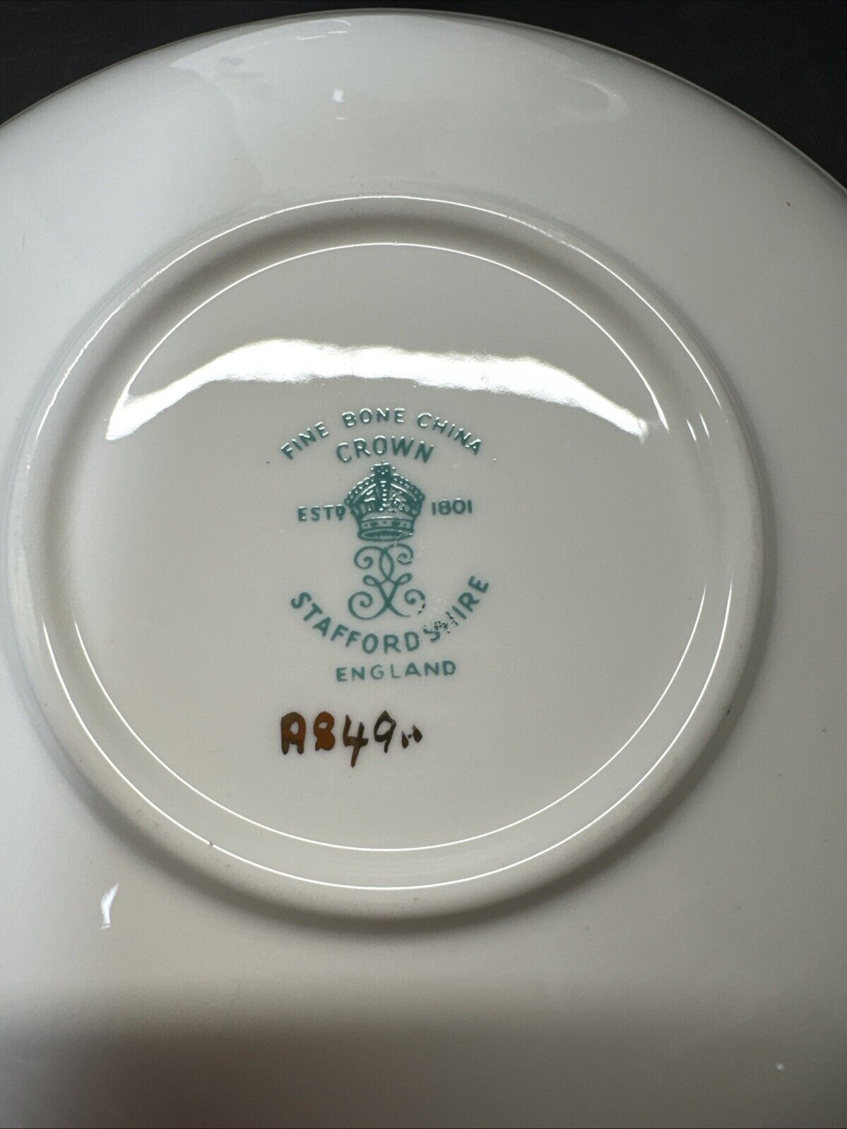 Staffordshire Bone China Crown Tea Cup & Saucer/ Set Of 2