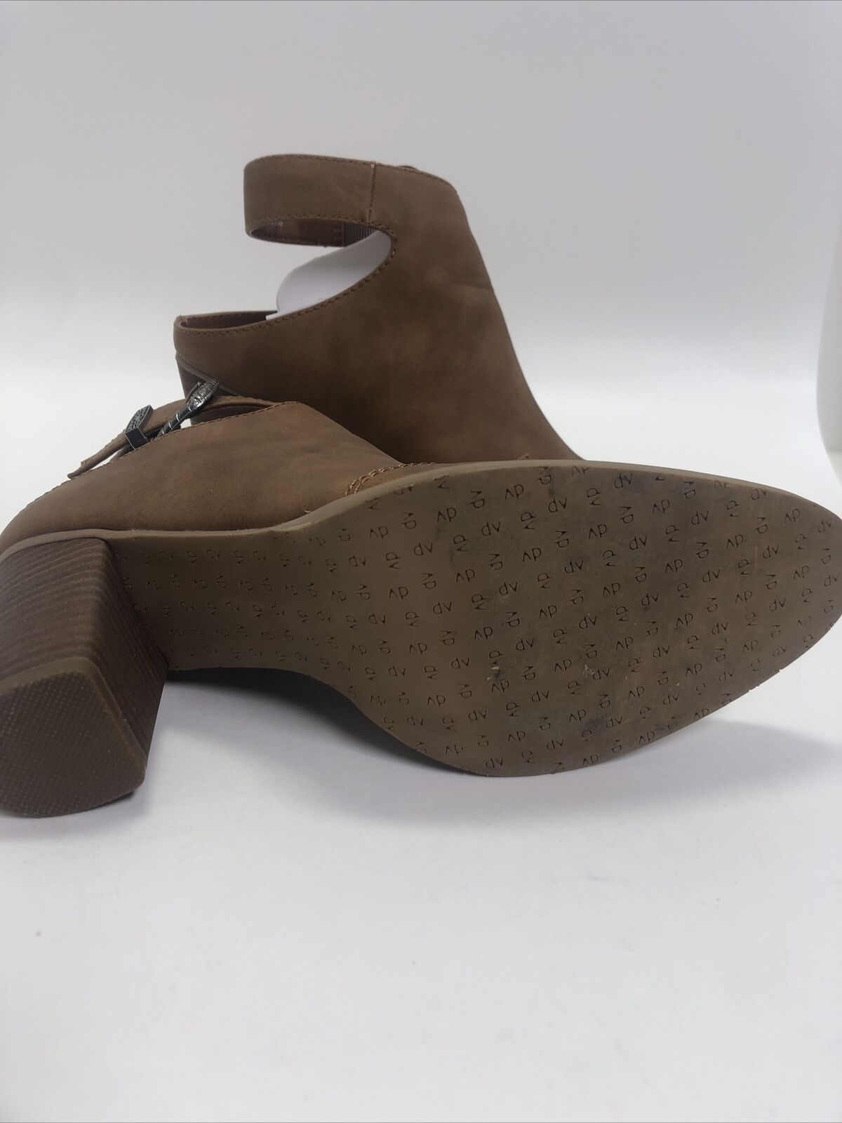 Dolce Vita DV Shoes Womens 8.5 Cut Out Pump Heels Mules Brown Leather
