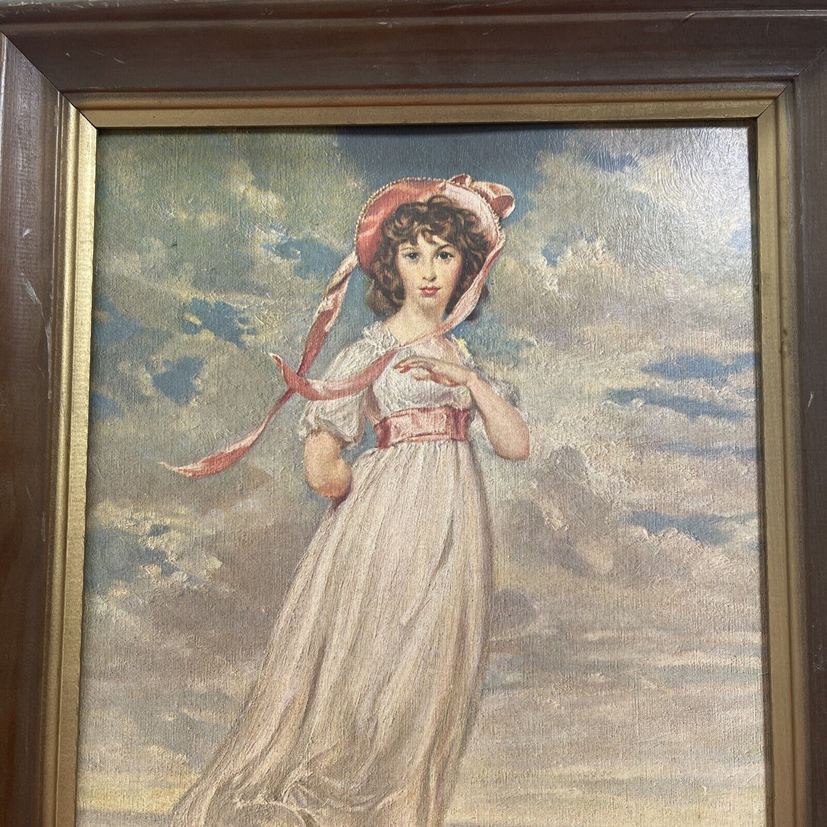 Vintage Pinkie Lithograph Print 23 x 18" By Thomas Lawrence 1960's