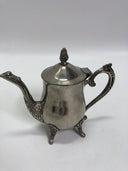 Antique Silverplate Coffee/Tea Pot Footed Hinged Lid - Pretty
