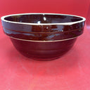 Vintage 1930's “USA 9 IN” Stoneware Glazed Brown Mixing Bowl