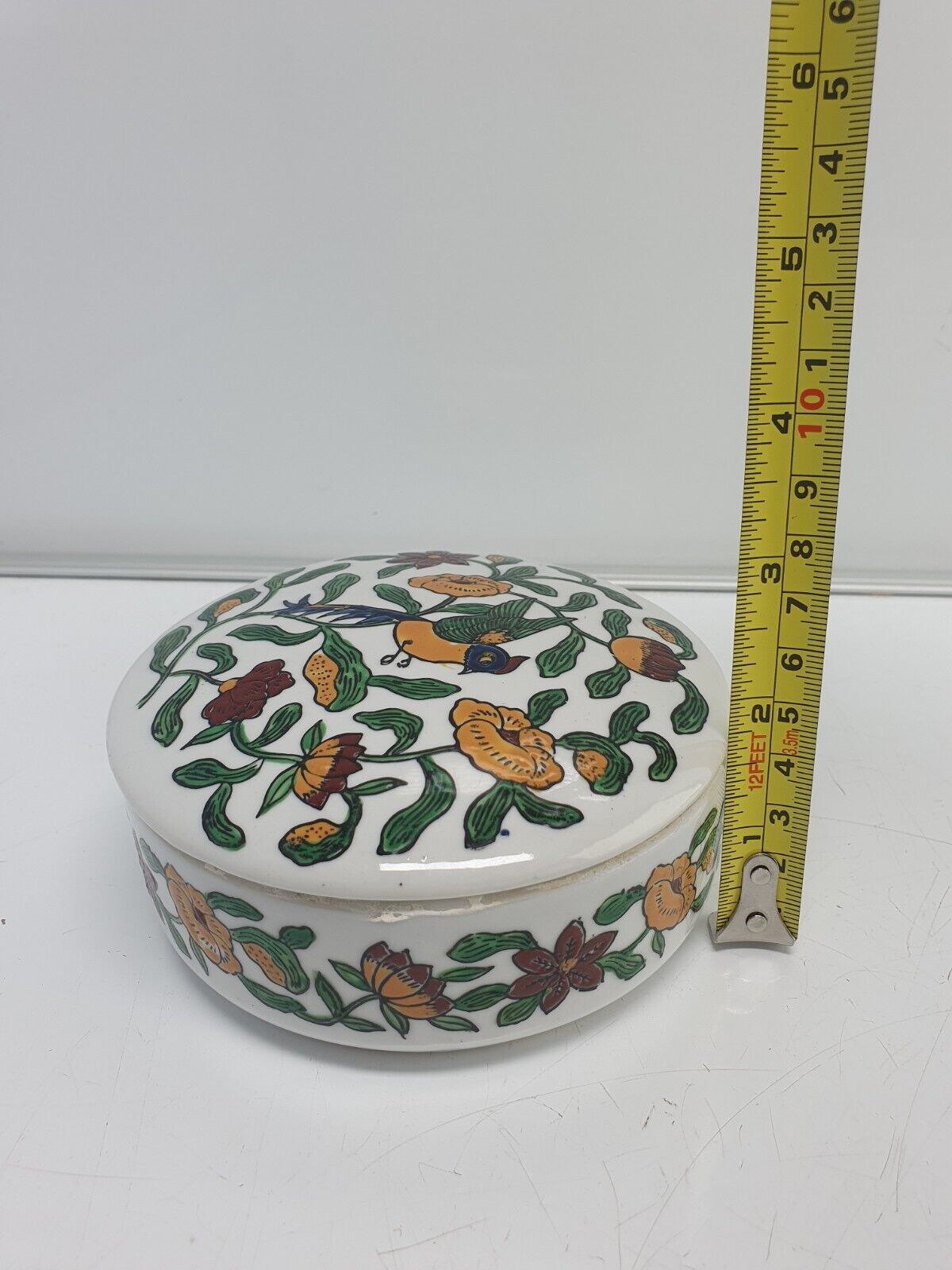 Beautiful Round Lidded Trinket Box