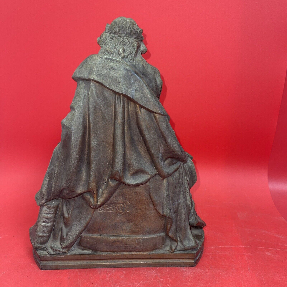 Vintage Regule Statue Signed E.PARTY ? Literary Academic Character