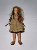 Vintage Bisque Miniature Jointed Dollhouse Doll Pair
