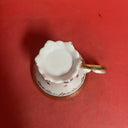 LM Royal Halsey Tea Cup & Saucer Very Fine Reticulated Gold Trim Vintage