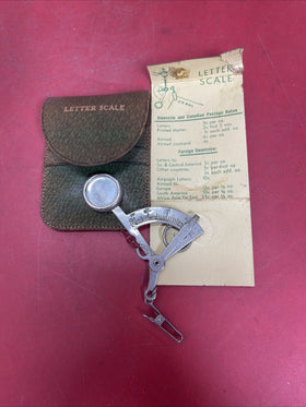 VINTAGE 1940'S LETTER SCALE POCKET SIZE IN ORIGINAL POUCH