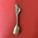 Vintage Brass Lion Salt Dip Salt Cellar Spoon Made In Italy