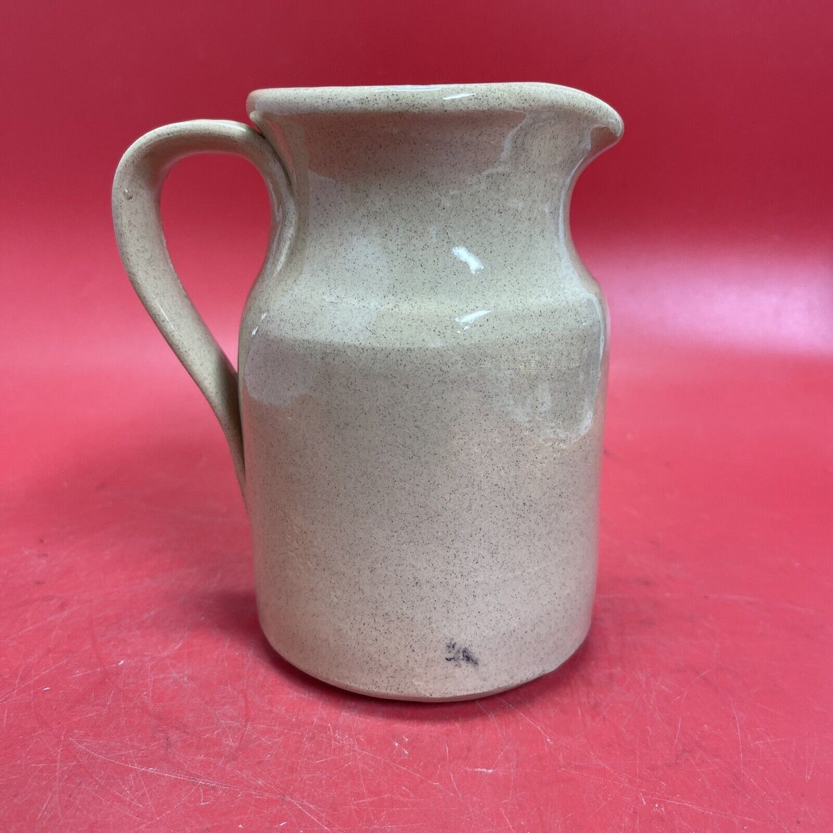 English Stoneware Pitcher, Advertising Stoneware Cox and Purves England VGC
