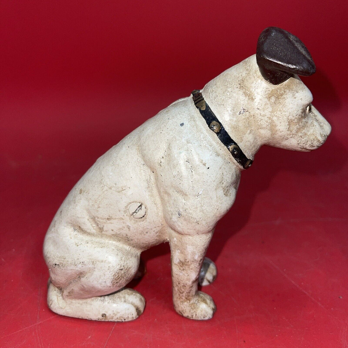 Vintage Dog Nipper Bank Cast Iron 6" Home Office Gift