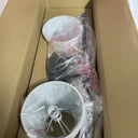 3-Light Black Bathroom Vanity Light Fixture with Fabric Shades