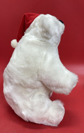 Vintage Polar Bear in a Red Hat 1986