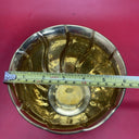 Vintage Solid Brass Round Planters Set 3pc Different Designs