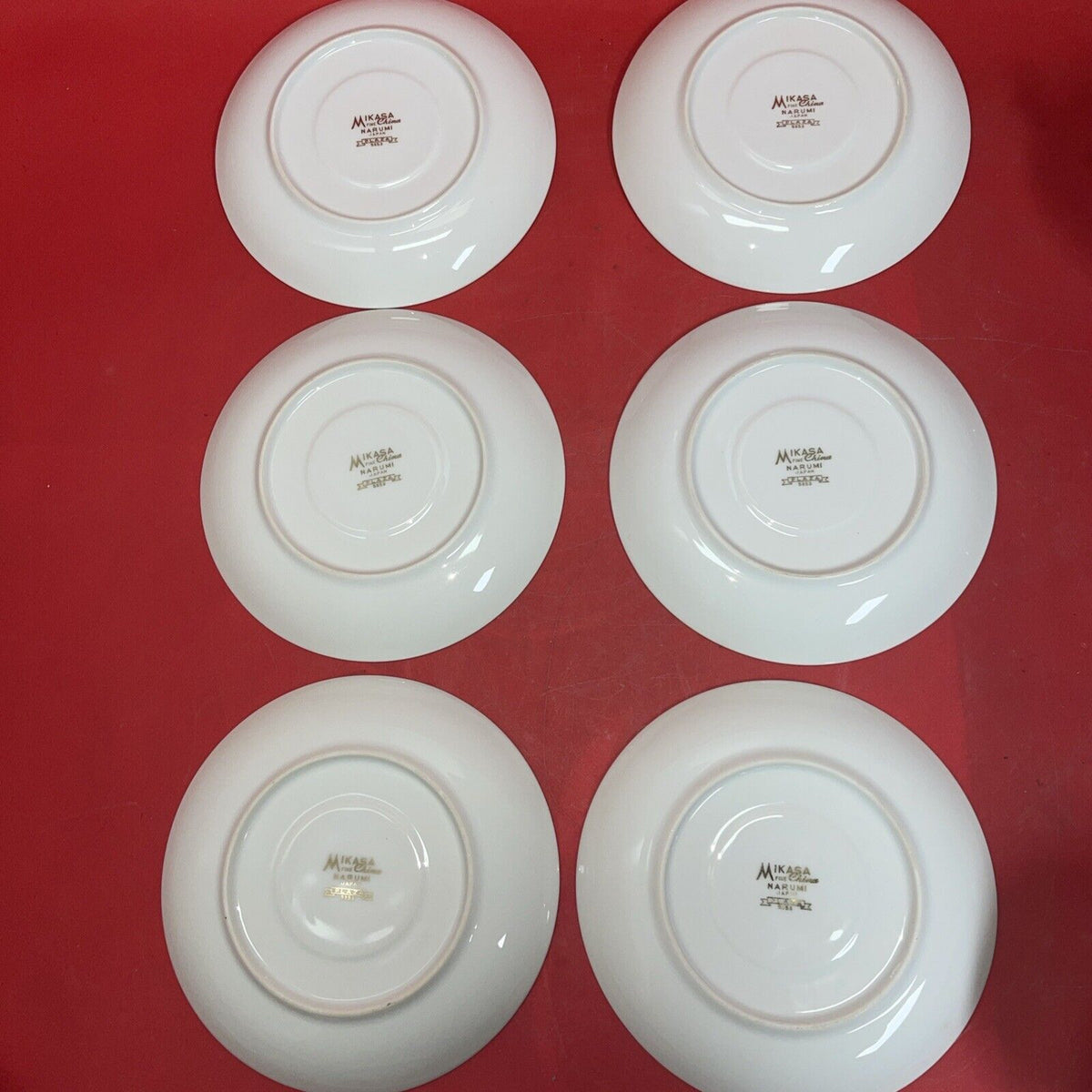 MIKASA Fine China NARUMI "Plaza" 6 CUPS & 6 SAUCERS
