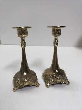 Vintage Decorative Solid Brass Candle Holders
