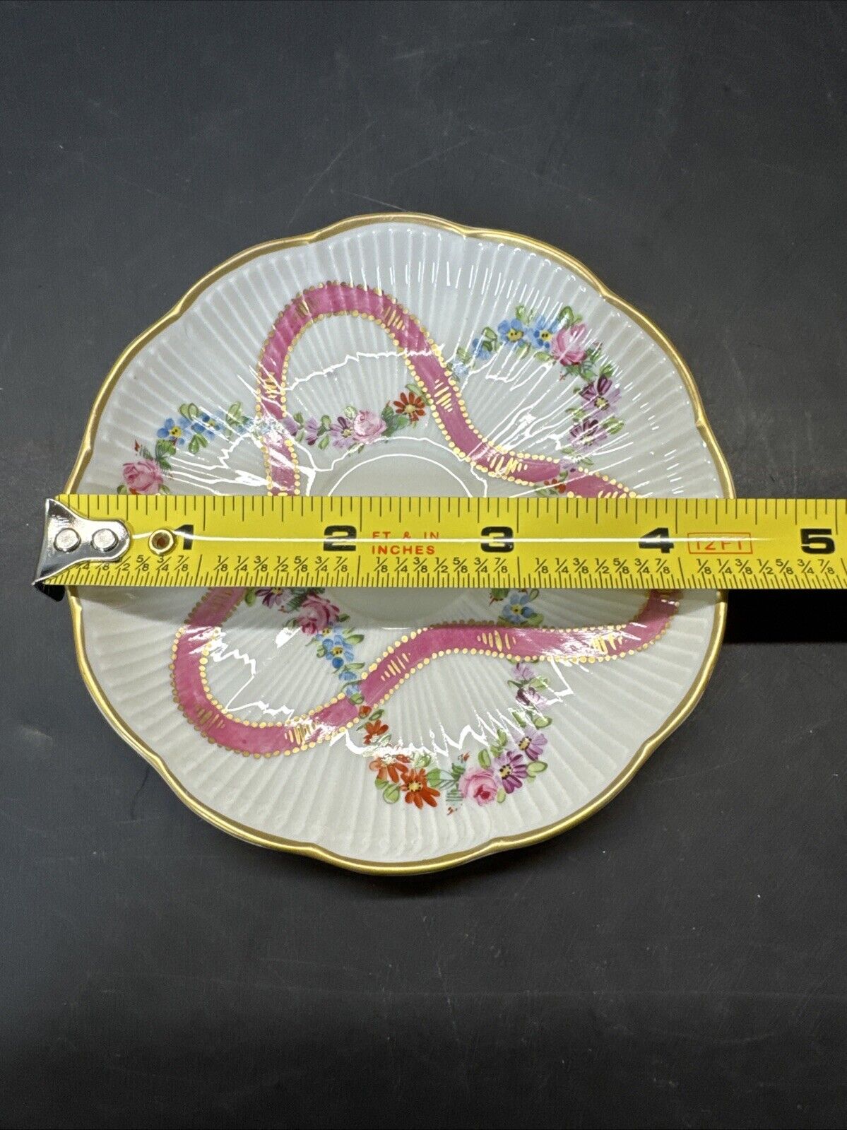 Vintage Porcelaine de Paris France Mini Cup & Saucer - Floral