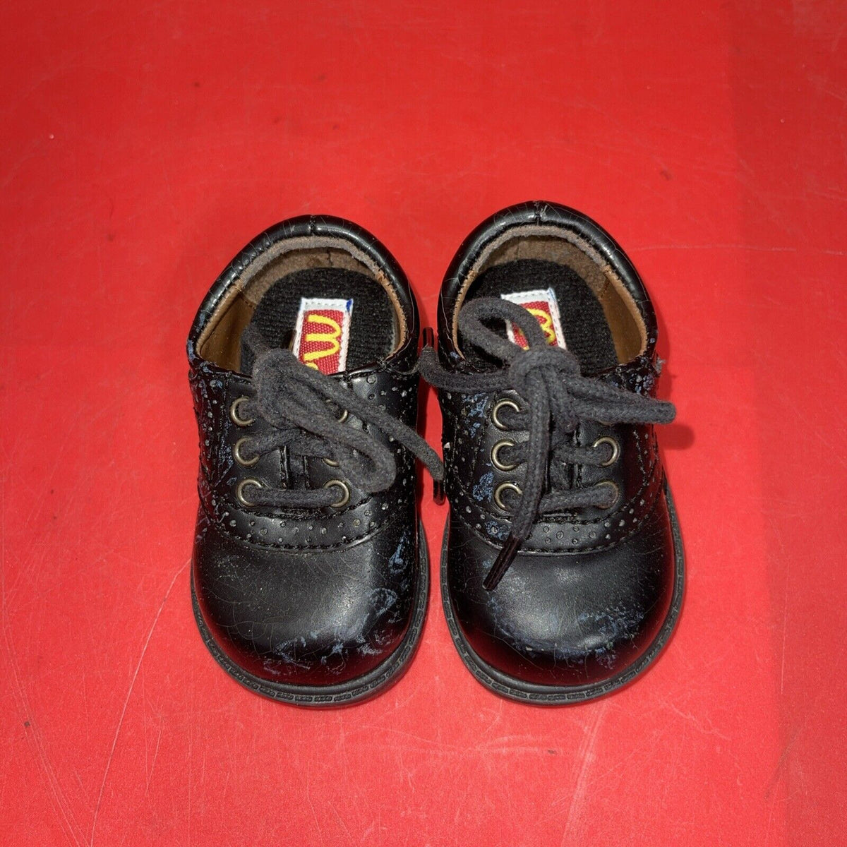 Vintage McKids Rickey Size 2 Baby Black Strap  Shoes RARE