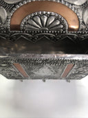 Hammered Metal Hanging Key Case w/ Elephant God Ganesh
