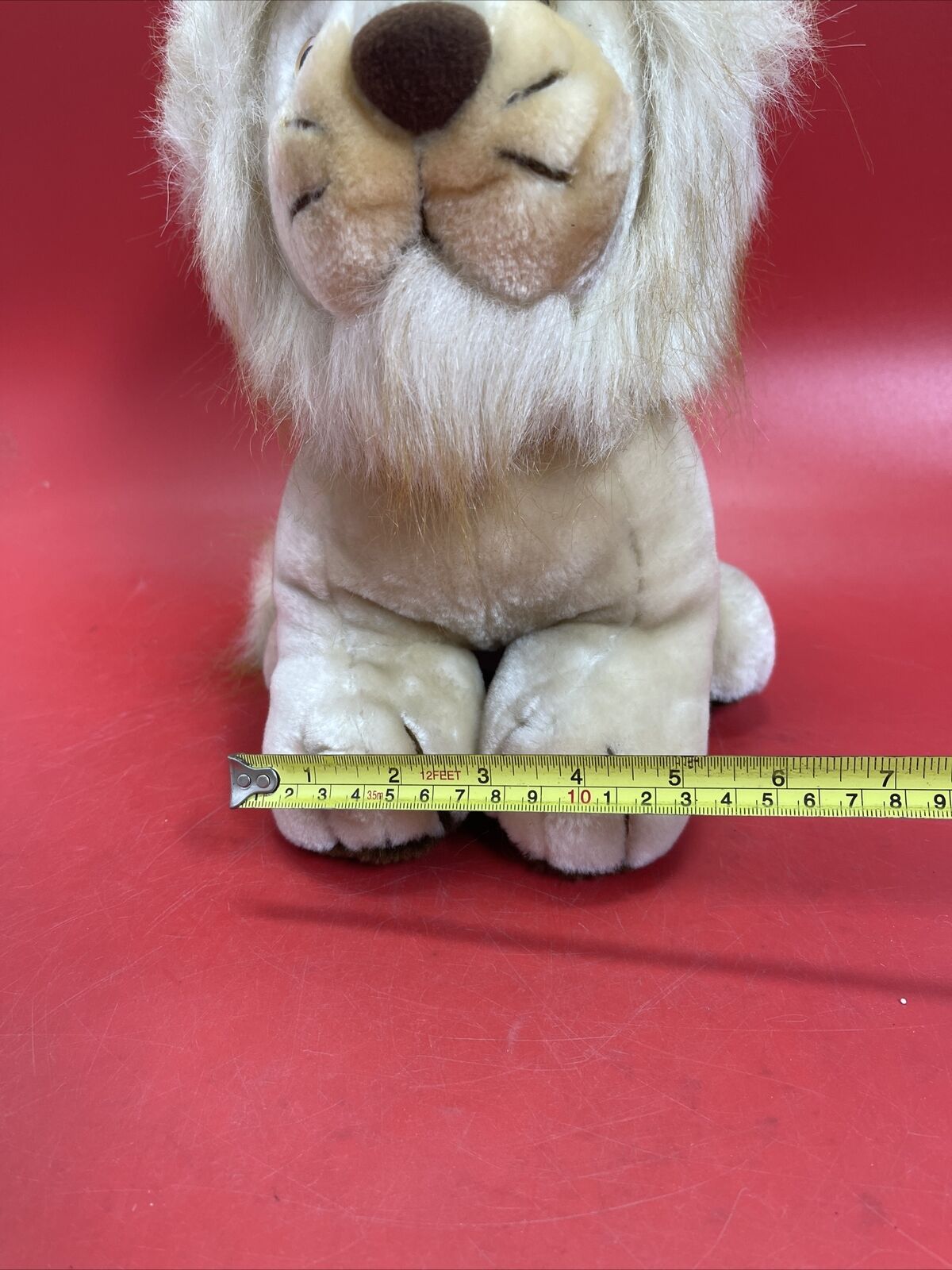 Vintage Big Head Lion Plush Toy 12”