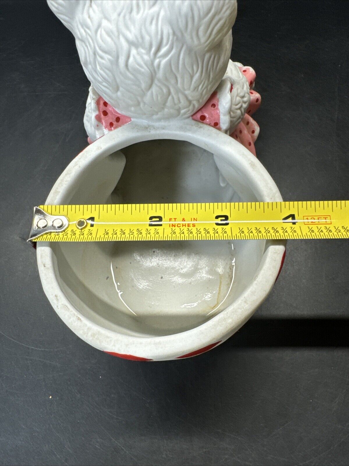 Vintage Teddy Bear And Bunny Pottery Ceramic Planters Set